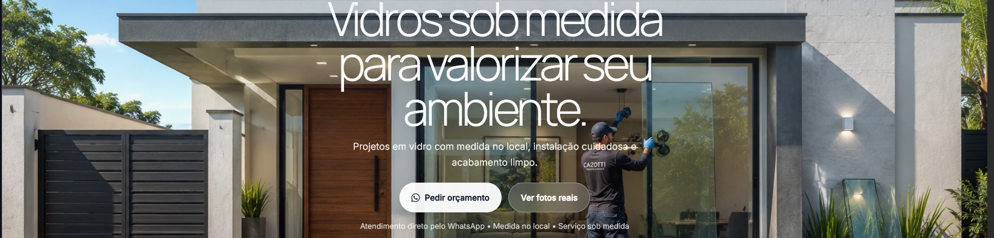 Mockup do projeto Cazotti Vidros