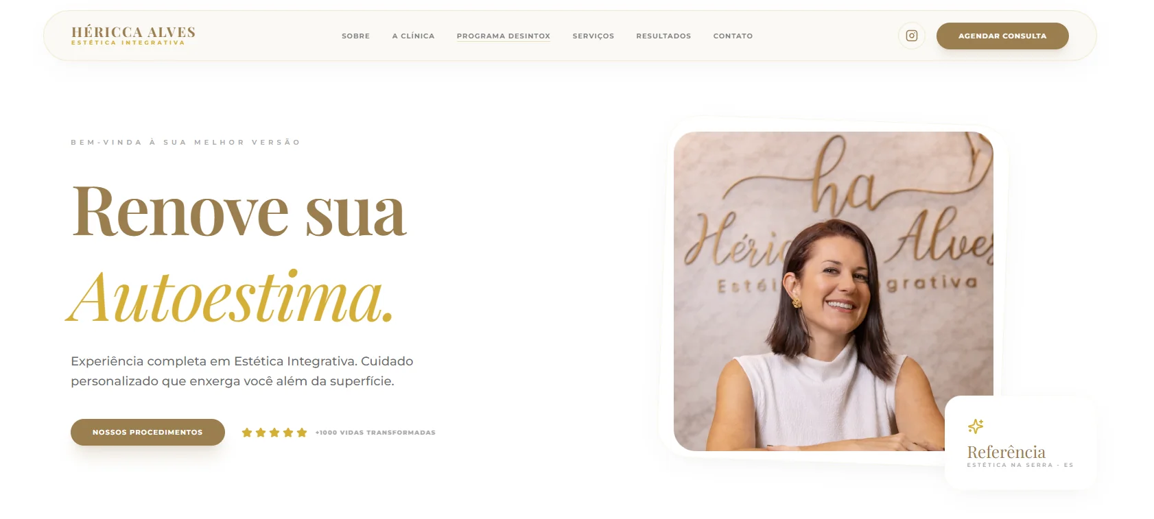Mockup do projeto Héricca Alves